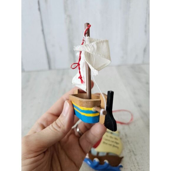 Vintage pirate ship wooden set boat wooden pirate - Picture 4 of 8